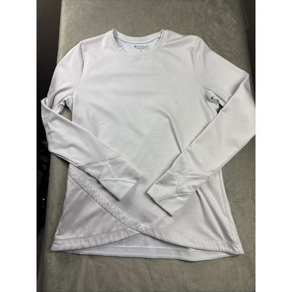 Athleta Tops - Athleta Womens Top S White Bootcamp Crew Pullover Long Sleeve Activewear Casual